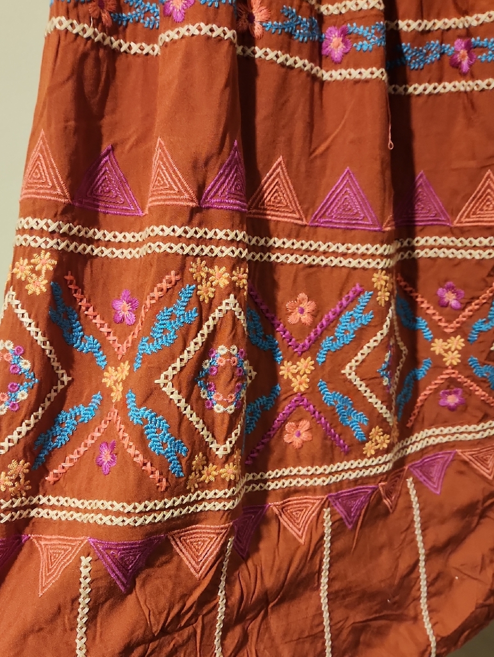 ❤️ NWT! SAVANNA JANE DESERT ESCAPE EMBROIDERED BOHO DRESS, LARGE - Picture 6 of 11
